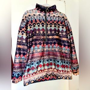 Patterned Sweater with zipper